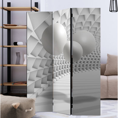 Willapa 172cm H Solid Wood Folding Room Divider