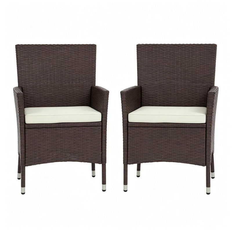 Chaises de salle à manger empilables de patio, ensemble moderne de rotin en acier pour la maison