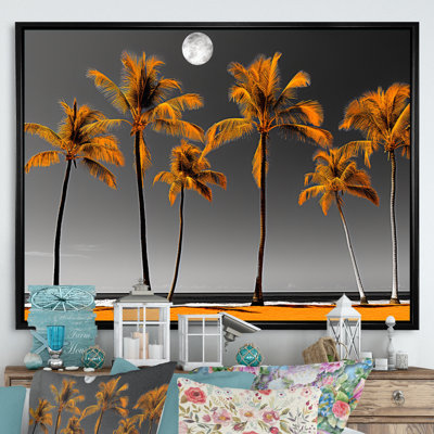 Hawaii Harmony of Yellow Palms sur impression sur toile