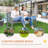 Outsunny 56 Wooden Garden Bench with Armrests and Backrest-523062517