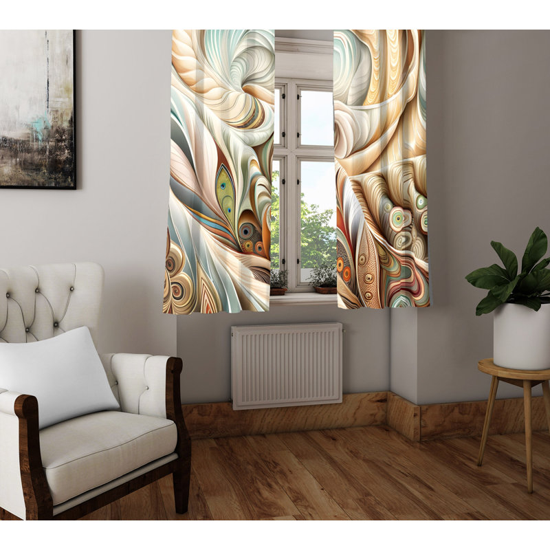 Aidey Polyester Semi-Sheer Curtain Pair, L 20 po x L 52 po