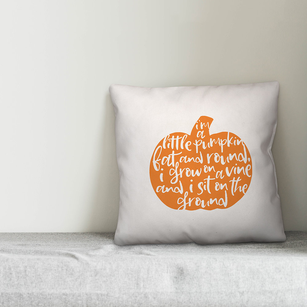 I'm a Little Pumpkin Fat and Round Throw Pillow Cover Designs Direct Creative Group