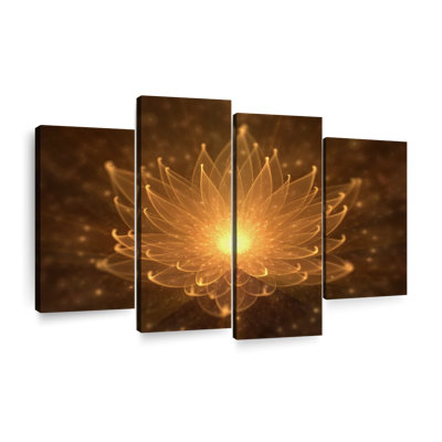 " Glowing Lotus " 4 - Pieces