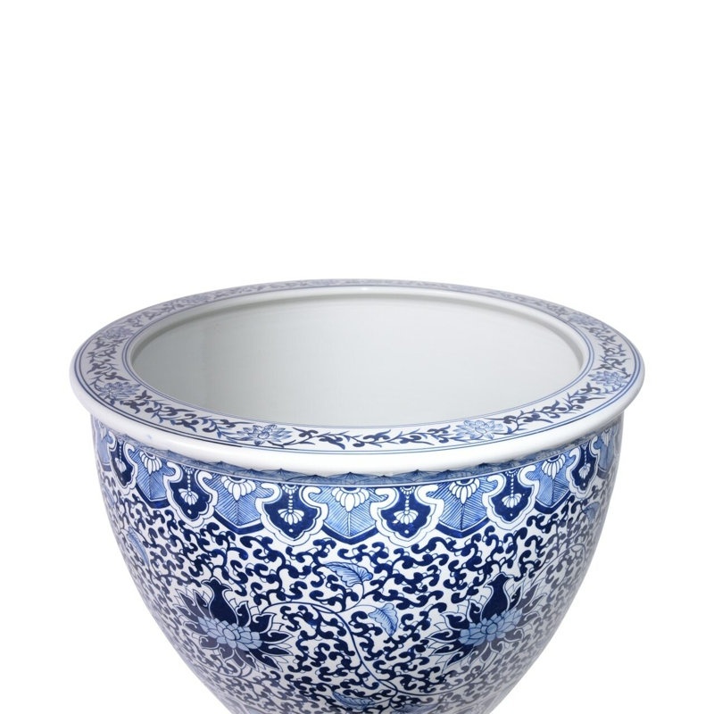 Handmade Ceramic Planter, 17" H x 25" W x 25" D