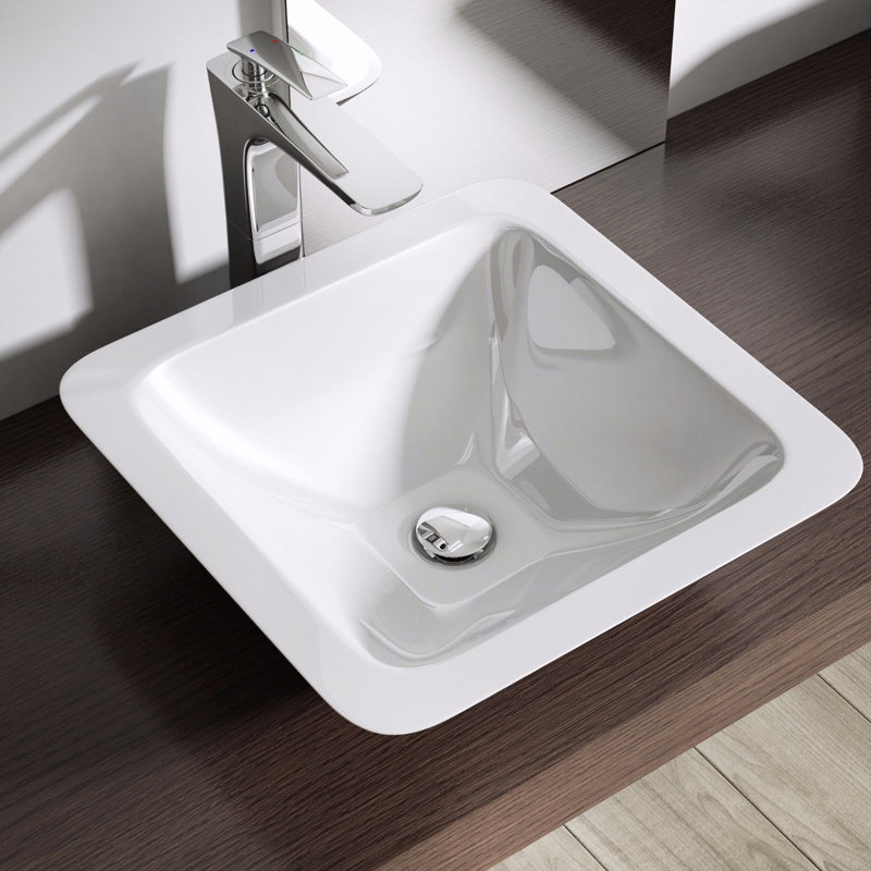 Durovin Bathrooms Natural Engineered Stone Rectangular Sink, 12cm H x 42.7cm W x 42.7cm D