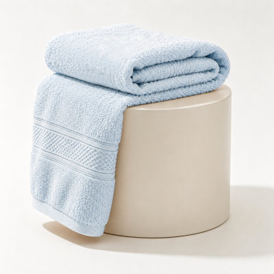 Serviette 100% coton doux absorbant avec bordure Dobby, serviette double torsadée 1 pièce