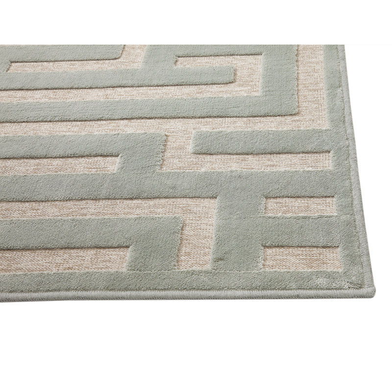 Tapis bleu / gris Maze Lt. 8 x 10