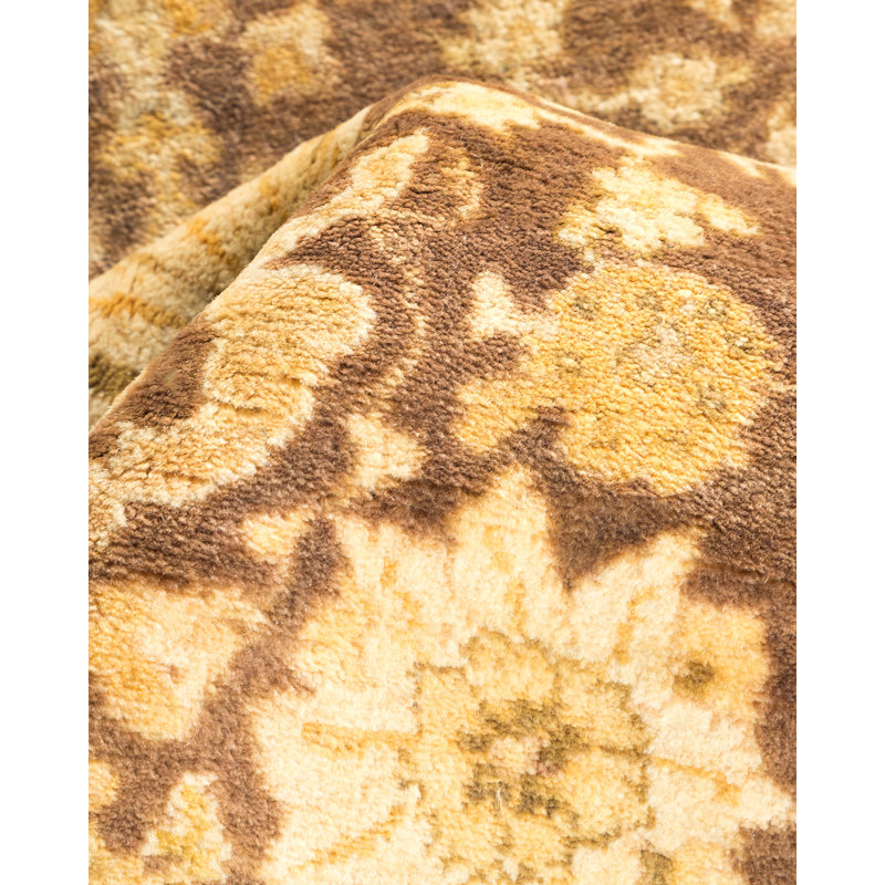 Valerya One-of-a-Kind 3' 10" X 6' 1" 2000s Wool Area Rug in Brown