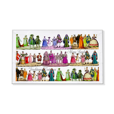 Plateau décoratif Costumes 1830