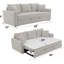 Canapé-lit modulaire avec coussins Beige Boucle