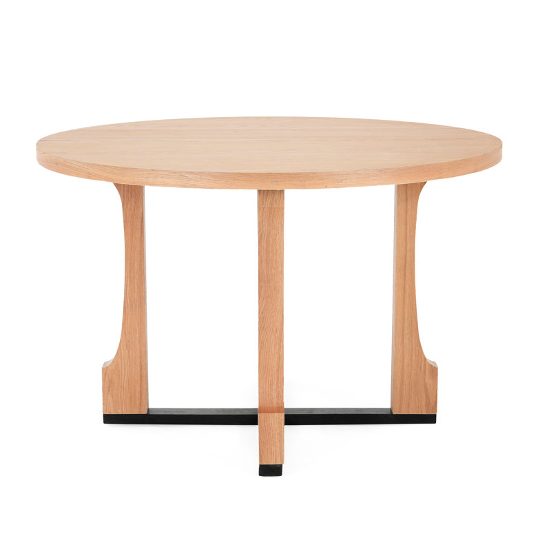 Table de salle à manger de 48 po pour la cuisine et les appartements ronds - pouvant accueillir 4 personnes, Naturel
