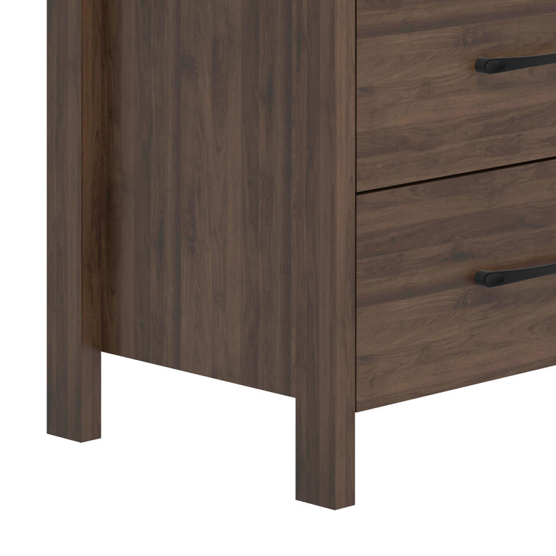 Table de chevet 2 tiroirs 22,7 po Pruitt, Noyer royal, Ensemble de 2