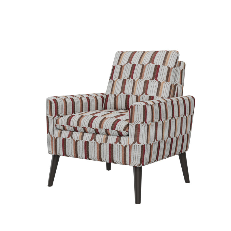 Fauteuil de 29,5 po de largeur conforme Mais11 CAL Mais7, Polyester brun / rouge / brun clair