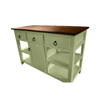 Îlot de cuisine en bois massif 60 po Rustic