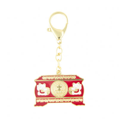 Feng Shui Import 2'' W Gold/Red Key Chain