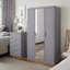 Kimberley 3 Door Manufactured Wood Wardrobe with Mirror-97707790