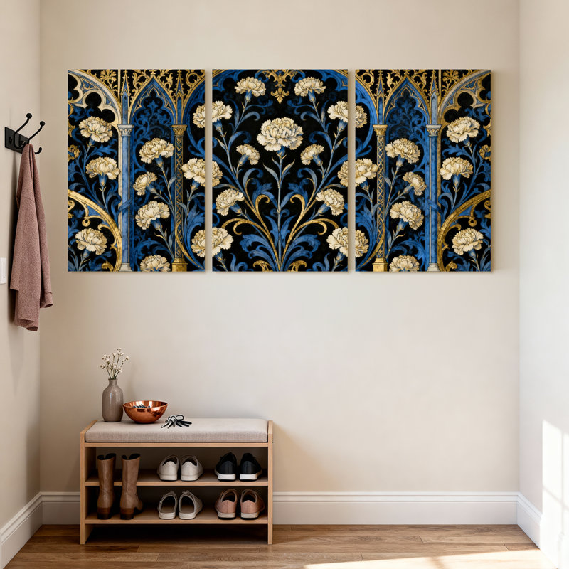 Plantes et fleurs, ensemble de 3 impressions sur toile, H 30 po x l 20 po