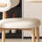 Cream Oak Rectangular Rock-Plate Table Chair Set 6 - Person Pedestal Base Dining Set-100748654