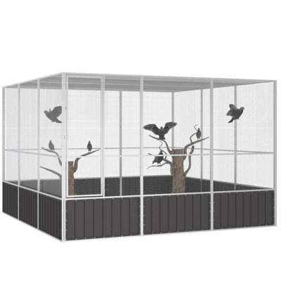 83.3'' Steel Flat Top Flight Cage