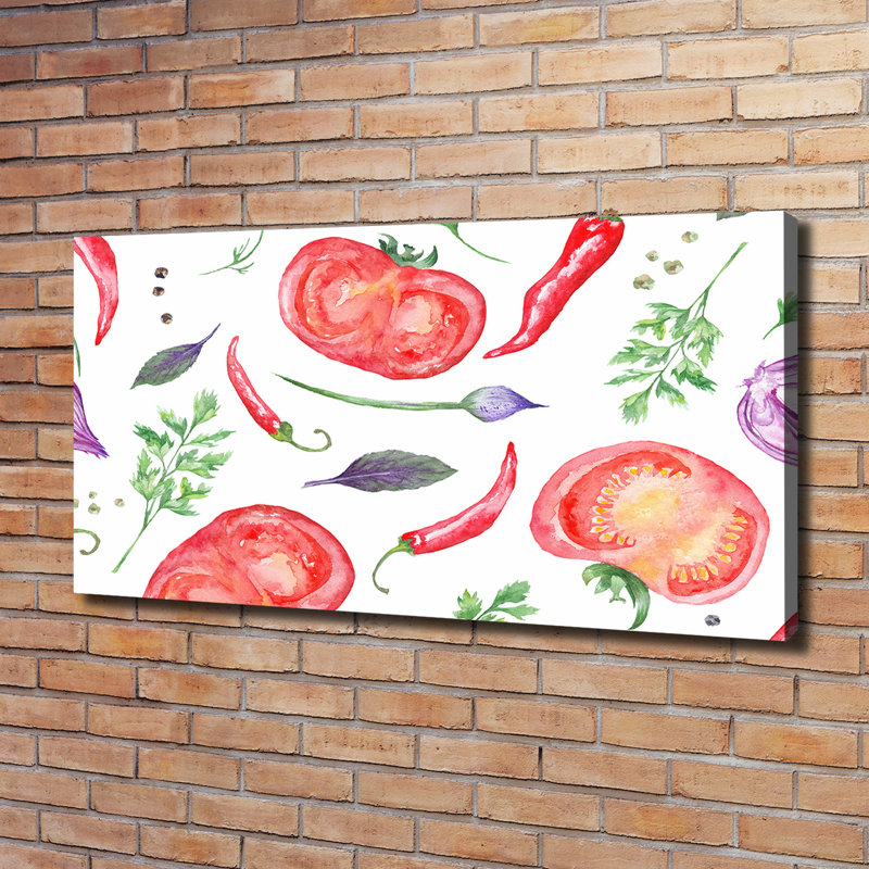 Tomato And Spices - Wrapped Canvas Print