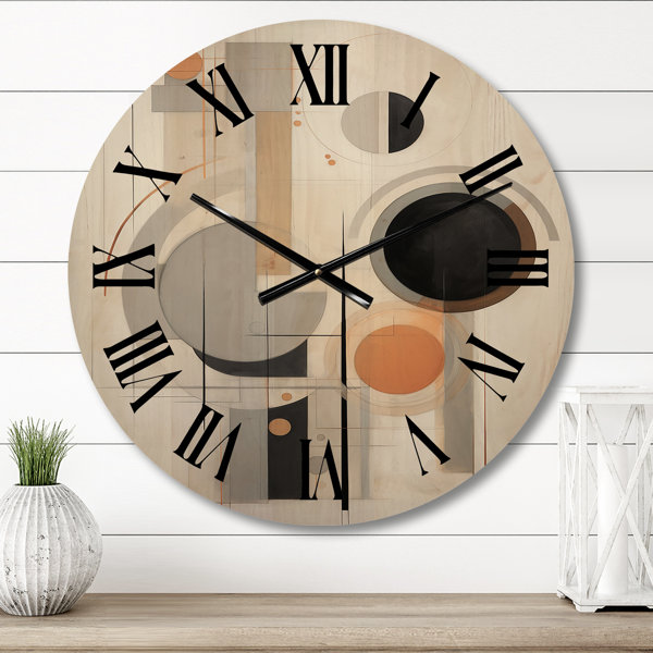 East Urban Home Windermere Solid Wood Wall Clock | Wayfair