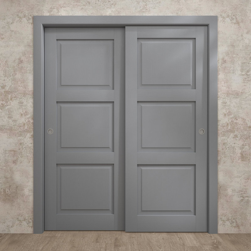 Portes coulissantes pour garde-robe coulissantes | Ego 5010 | Ensemble de quincaillerie Rails | Portes de garde-robe de chambre en bois massif
