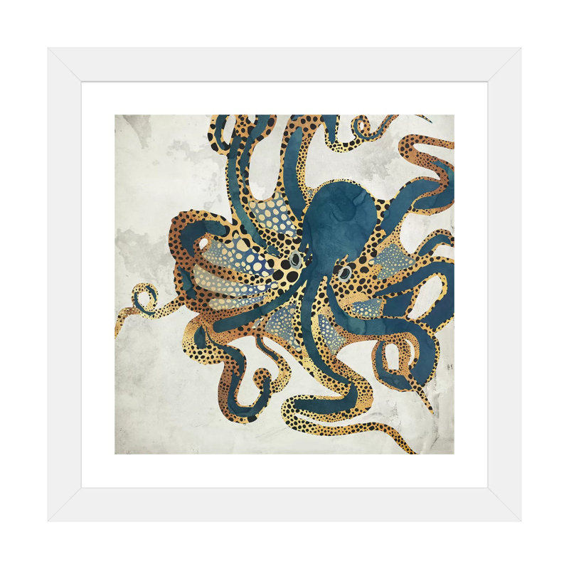 " Underwater Dream VI ", Framed Print with Mat, White, 16" H x 16" W