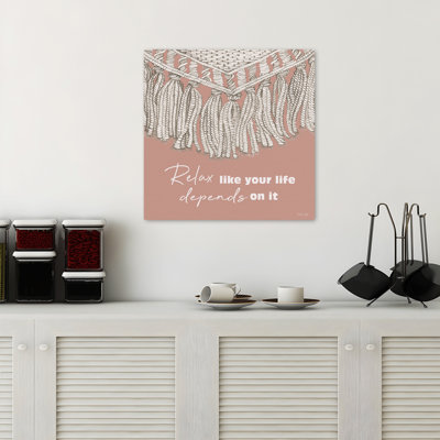 Relax Bohemian Typography Art