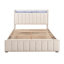 Tête de lit cloutée contemporaine en tissu pour chambre à coucher à DEL-1074486365-1074486366