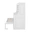 Lit escamotable simple avec bureau, cadre de lit mural en bois avec tablettes de rangement, cadre de lit armoire de ferme peu encombrant-2129735273