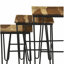 Ensemble de 3 tables gigognes noires naturelles