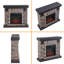 40'’ Electric Fireplace With Faux Stone Mantle-1480540947-1480540944