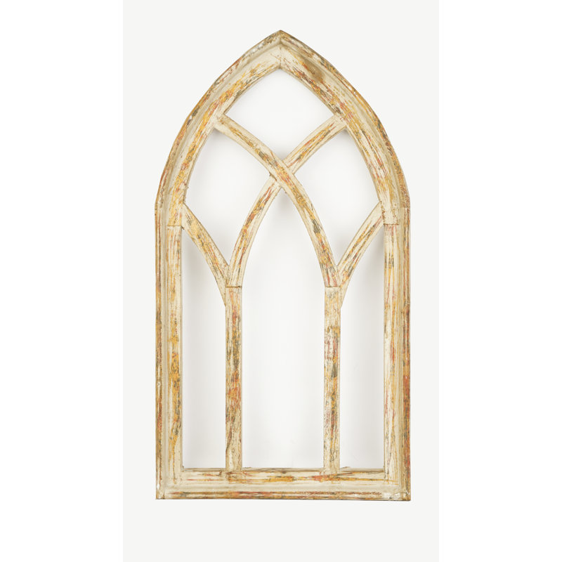 Décoration murale fenêtre architecturale de gothic, Blanc / brun