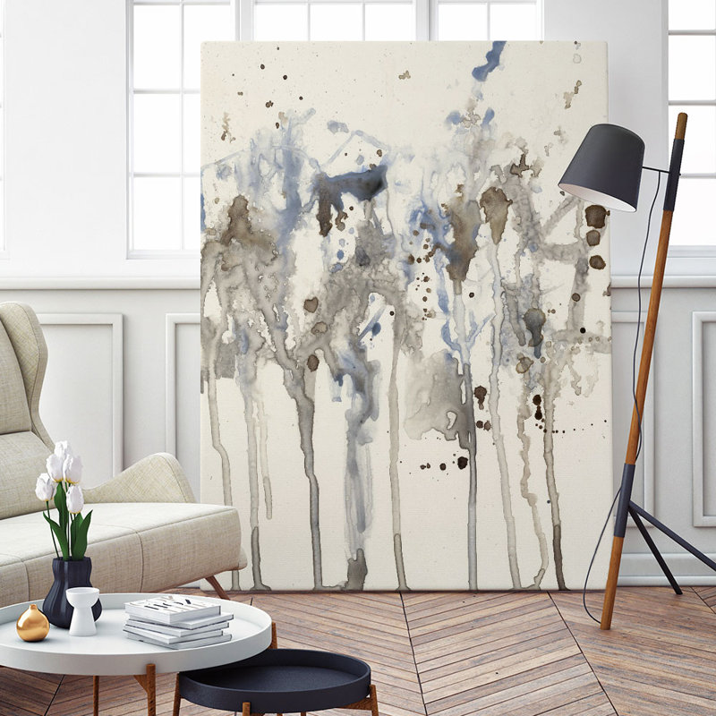 Reproduction d’art sur toile tendue « neutral splash i » par jennifer goldberger
