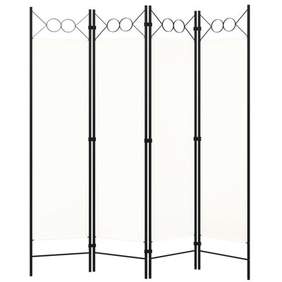 Cloison de séparation d'intimité à 4 panneaux et cloisons pliantes 63 x 70,9 po