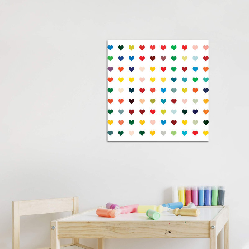 «Black Heart» par Shelley Lake - impression d'art graphique, H 26 po x l 26 po x P 1,5 po, Toile tendue, Pas de tapis