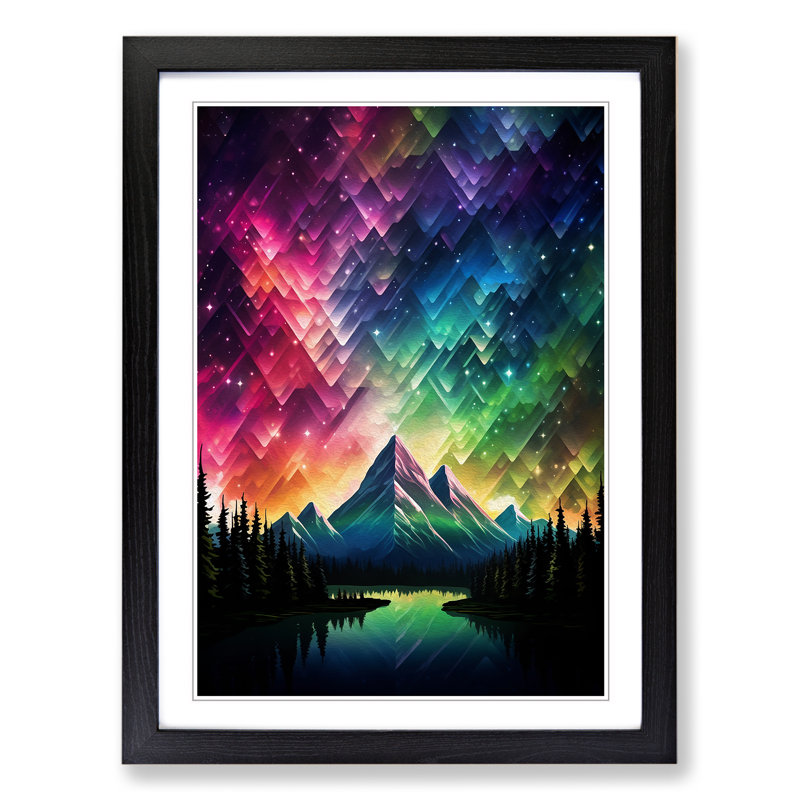 Single Picture Frame Print on Wood, Black Framed, 34cm H x 25cm W