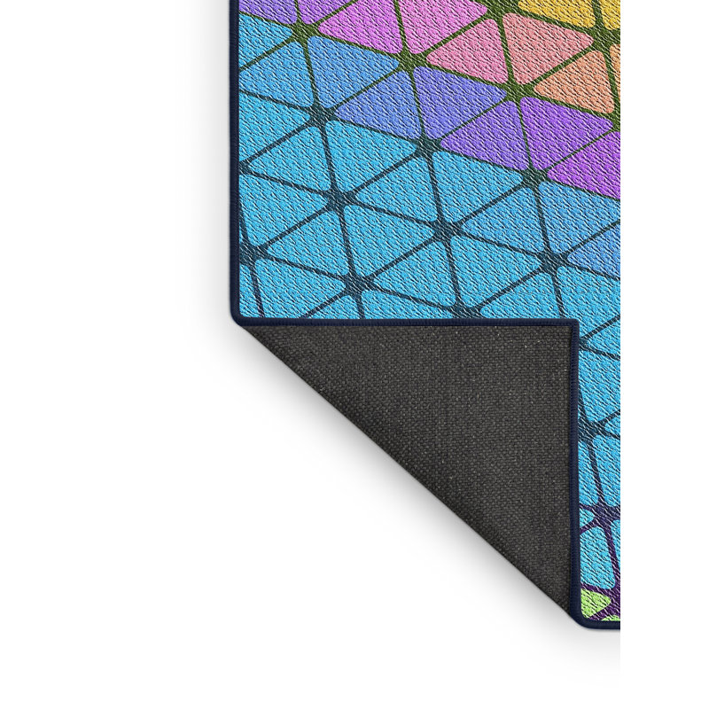 Wool Geometric Indoor Rug, Rectangle 2' x 5'