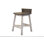 Tabouret Kalyn de 24 po avec siège et base en bois, finition pierre