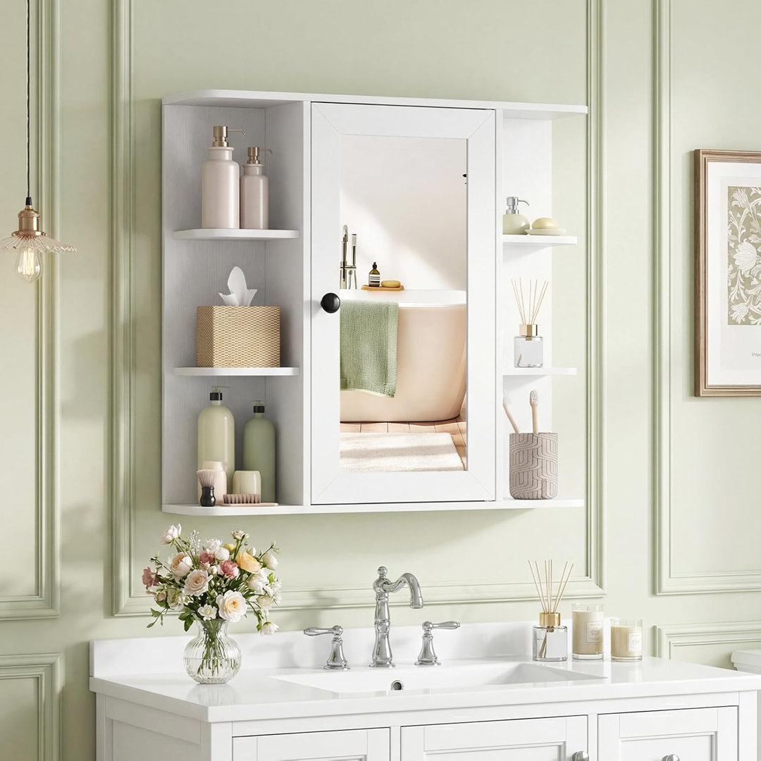 W H Wall Mounted Required Medicine Cabinet Mirror