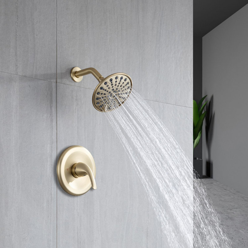 All-In-One Kit with Rough in-Valve, Brushed Gold