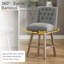Tabouret de bar pivotant à 360 ° Terron avec pieds en bois massif Terron-675849457-675849458