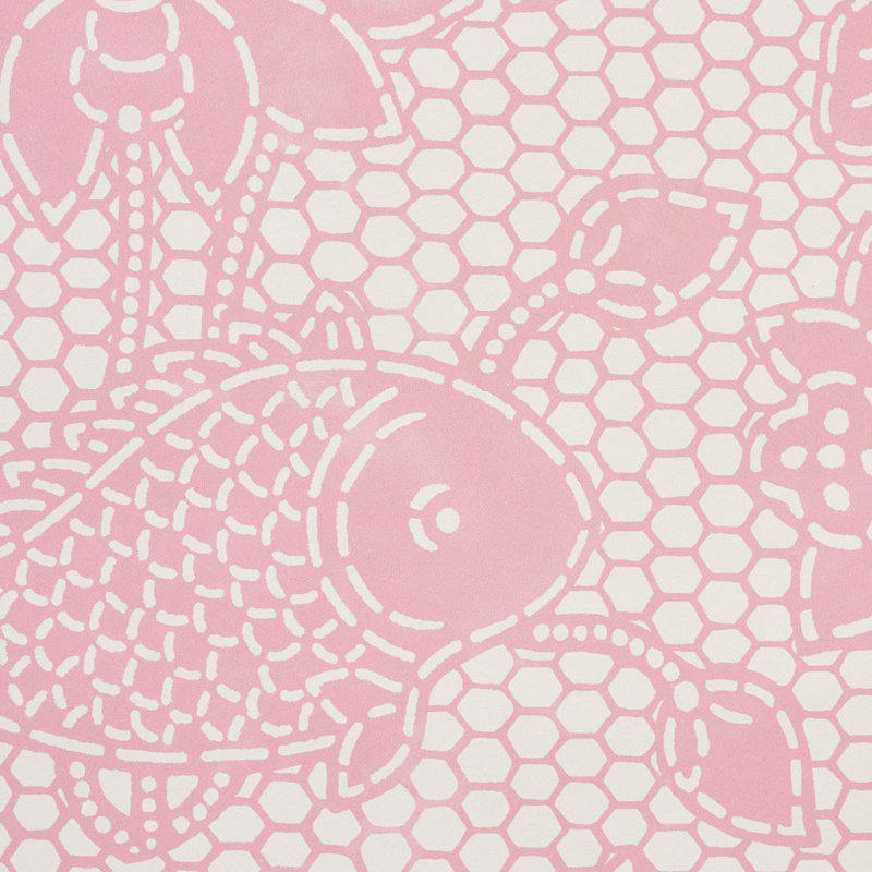 Papier peint Lotus Batik, Rose
