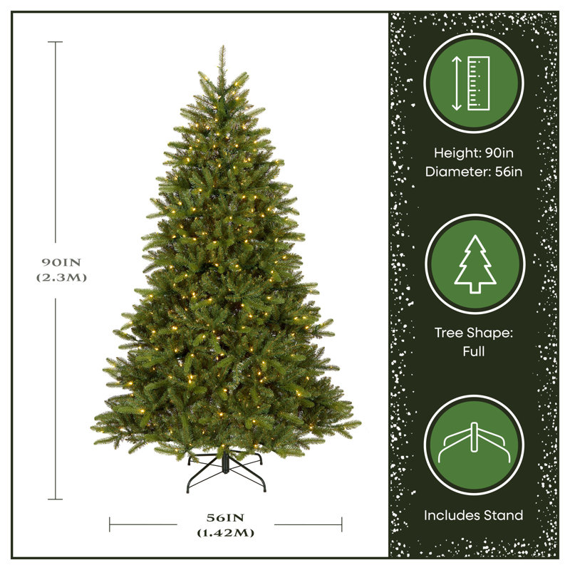 Sapin de Noël illuminé 7 pi 5 po Reena, 7'5"