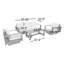Ensemble de conversation d'extérieur 4 pièces Sterling avec chaises pivotantes et coussins Sunbrella® Sterling