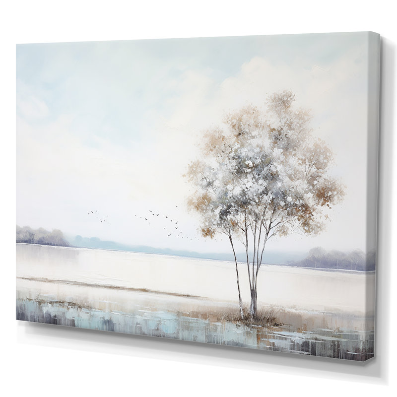 Paysage moderne scandinave silencieux I, Toile tendue, H 12 po x l 20 po x P 1 po