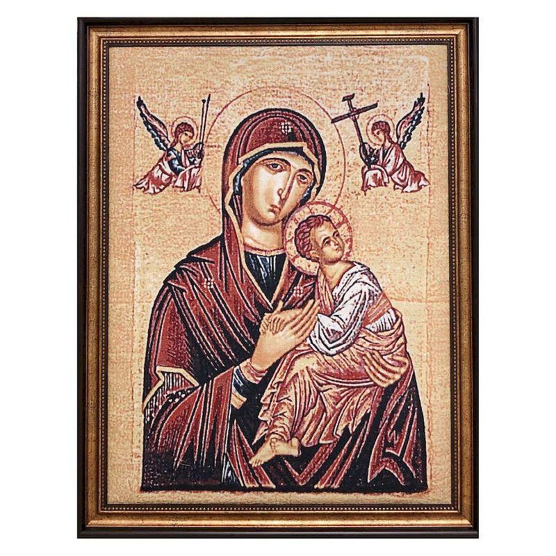 Saint Mary with Jesus - peinture encadrée