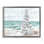 «Snowy Christmas Tree on Beach», art mural sur toile flottant gris par Amanda Hilburn