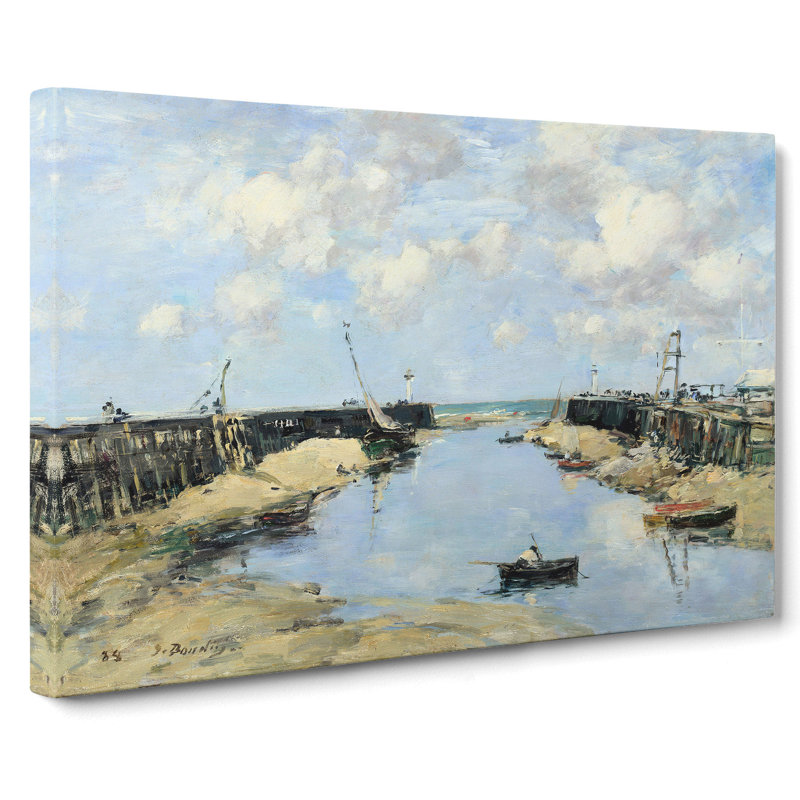 Harbour Entrance by Eugene Boudin - Wrapped Canvas Painting, 40cm H x 60cm W x 3cm D