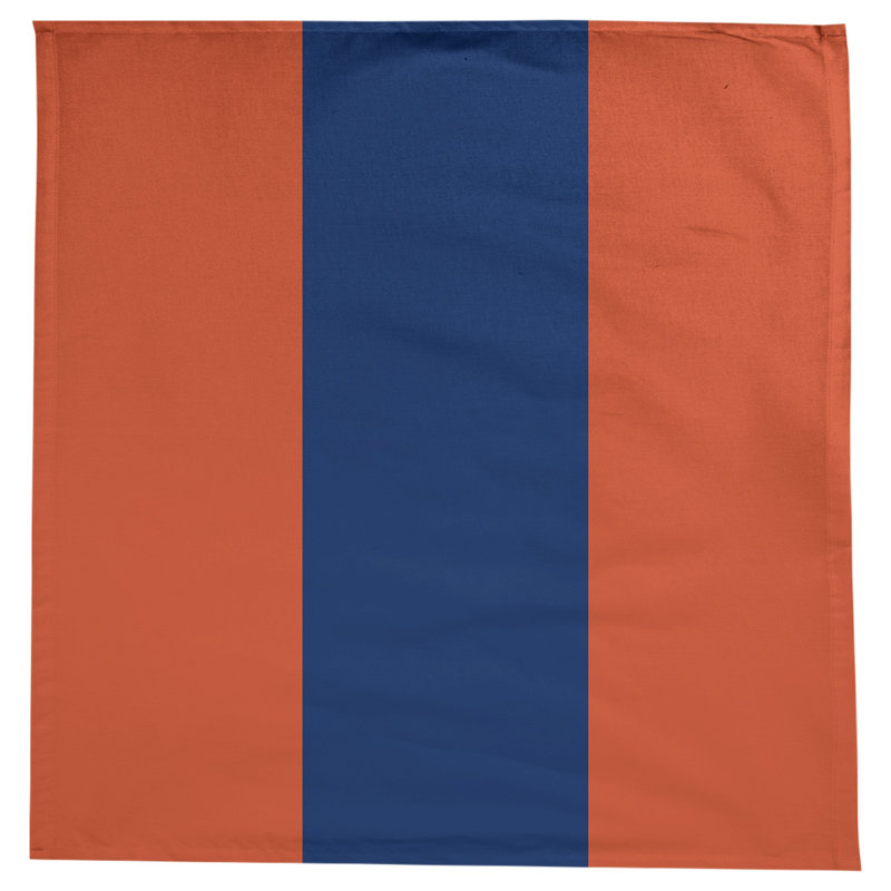 Edmonton Tablecloth, Navy Blue/Orange/Navy Blue